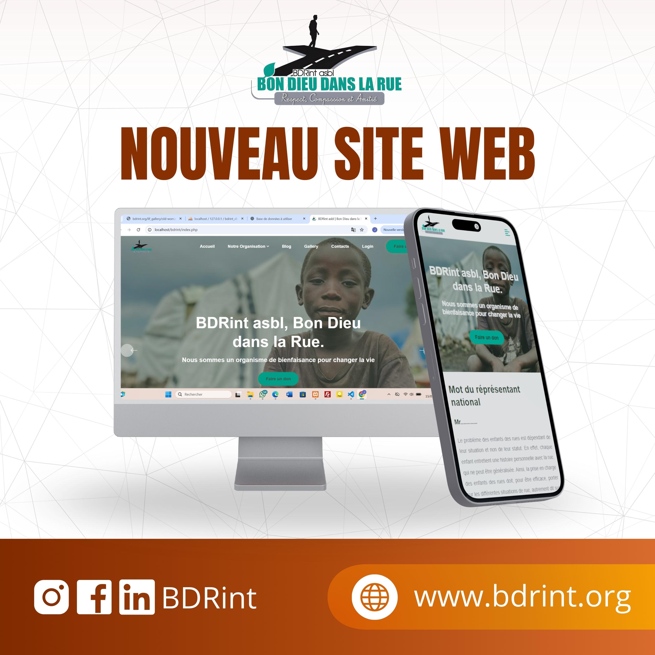 BDRint asbl, Bon Dieu dans la Rue lance son nouveau site web